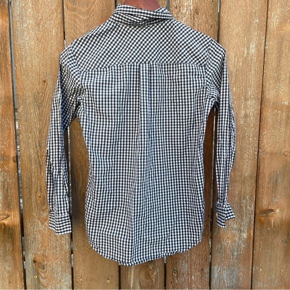 BASIC EDITION Boys Black White Checked Long Sleeve Button Down Collar Size 10-12 - Picture 7 of 8